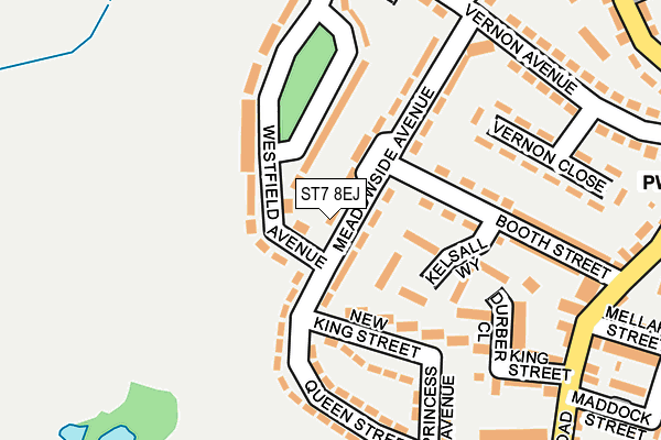 ST7 8EJ map - OS OpenMap – Local (Ordnance Survey)