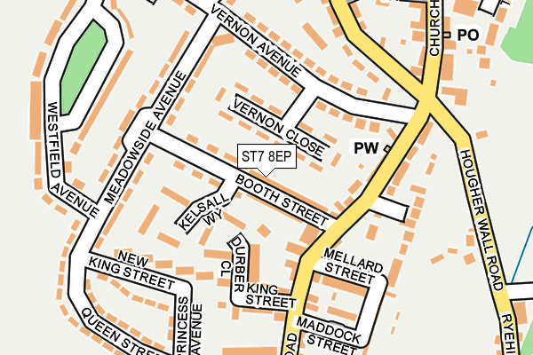 ST7 8EP map - OS OpenMap – Local (Ordnance Survey)