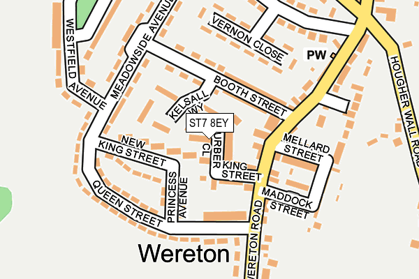 ST7 8EY map - OS OpenMap – Local (Ordnance Survey)