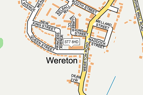 ST7 8HD map - OS OpenMap – Local (Ordnance Survey)