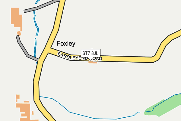 ST7 8JL map - OS OpenMap – Local (Ordnance Survey)