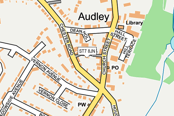 ST7 8JN map - OS OpenMap – Local (Ordnance Survey)