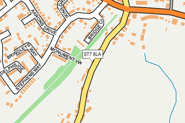 ST7 8LA map - OS OpenMap – Local (Ordnance Survey)