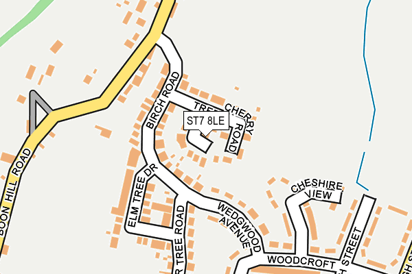 ST7 8LE map - OS OpenMap – Local (Ordnance Survey)