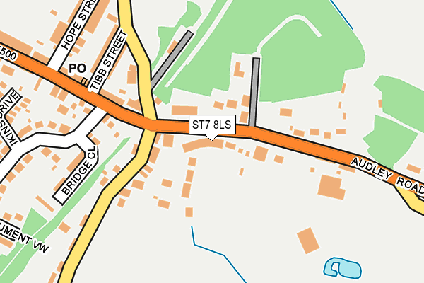 ST7 8LS map - OS OpenMap – Local (Ordnance Survey)