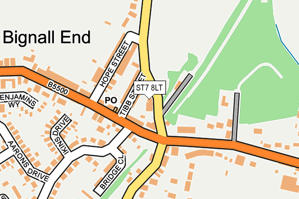 ST7 8LT map - OS OpenMap – Local (Ordnance Survey)