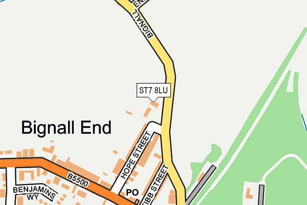 ST7 8LU map - OS OpenMap – Local (Ordnance Survey)