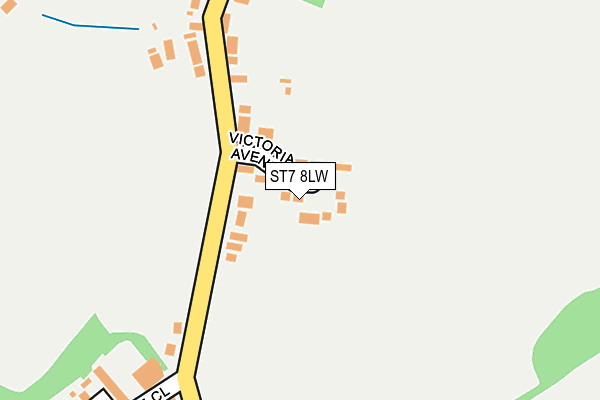 ST7 8LW map - OS OpenMap – Local (Ordnance Survey)