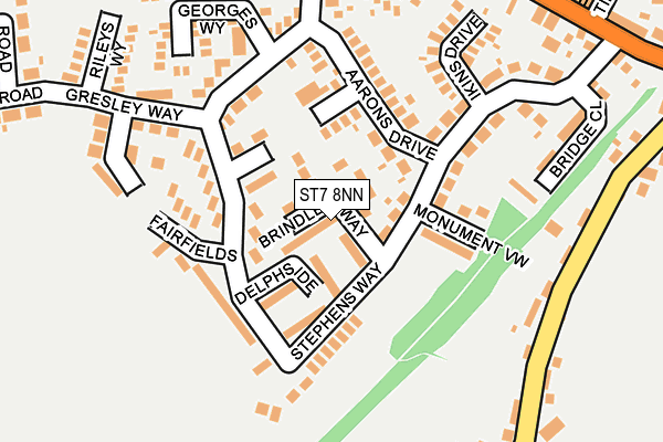 ST7 8NN map - OS OpenMap – Local (Ordnance Survey)