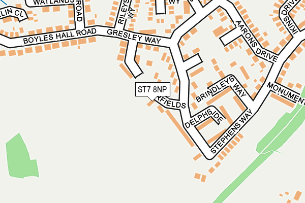 ST7 8NP map - OS OpenMap – Local (Ordnance Survey)