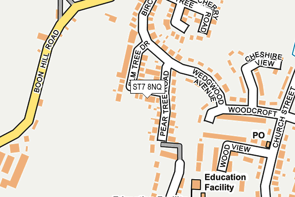 ST7 8NQ map - OS OpenMap – Local (Ordnance Survey)