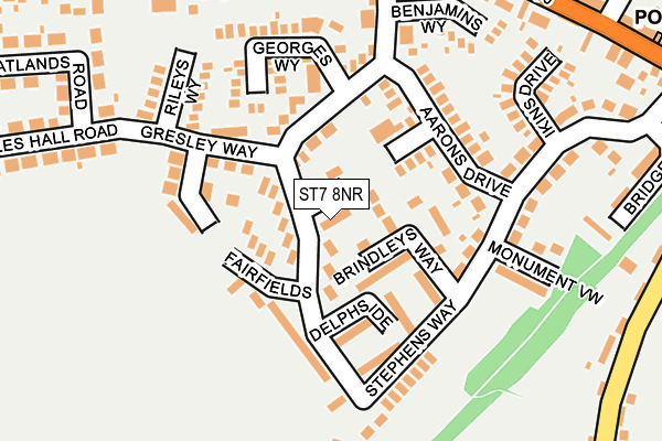 ST7 8NR map - OS OpenMap – Local (Ordnance Survey)