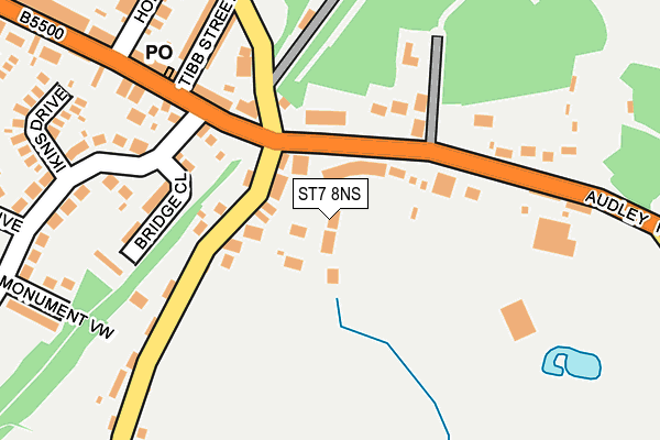 ST7 8NS map - OS OpenMap – Local (Ordnance Survey)