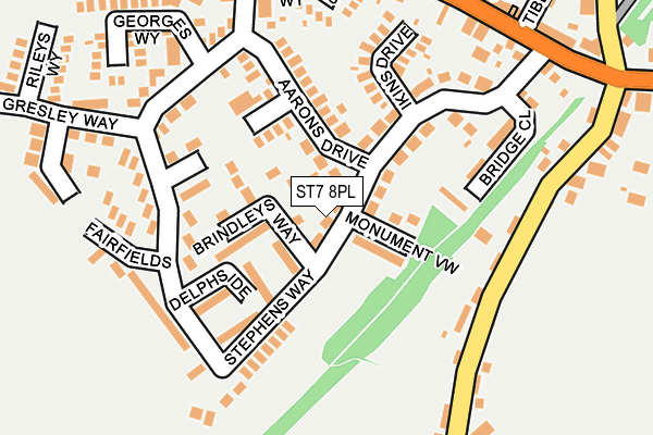 ST7 8PL map - OS OpenMap – Local (Ordnance Survey)