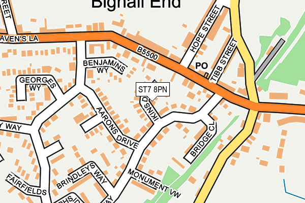 ST7 8PN map - OS OpenMap – Local (Ordnance Survey)
