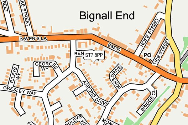 ST7 8PP map - OS OpenMap – Local (Ordnance Survey)