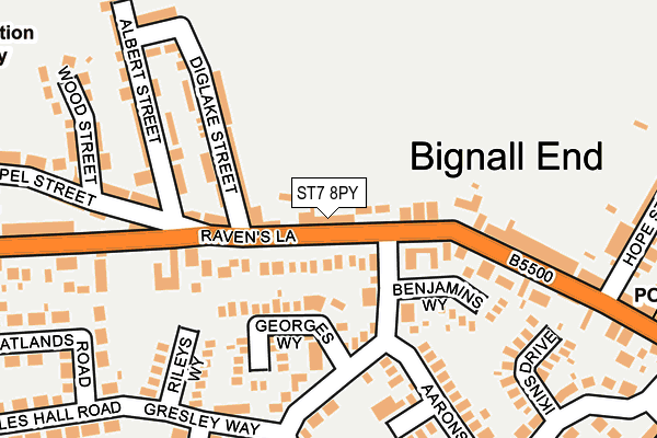 ST7 8PY map - OS OpenMap – Local (Ordnance Survey)