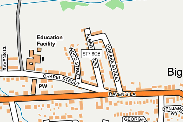 ST7 8QB map - OS OpenMap – Local (Ordnance Survey)