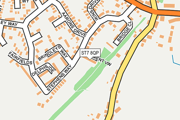 ST7 8QP map - OS OpenMap – Local (Ordnance Survey)