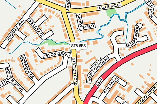 ST8 6BS map - OS OpenMap – Local (Ordnance Survey)