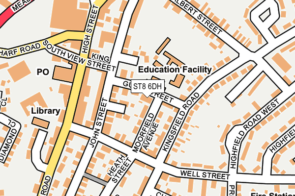 ST8 6DH map - OS OpenMap – Local (Ordnance Survey)