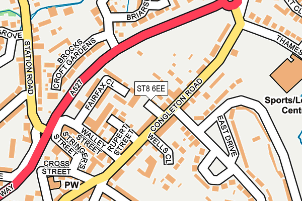 ST8 6EE map - OS OpenMap – Local (Ordnance Survey)