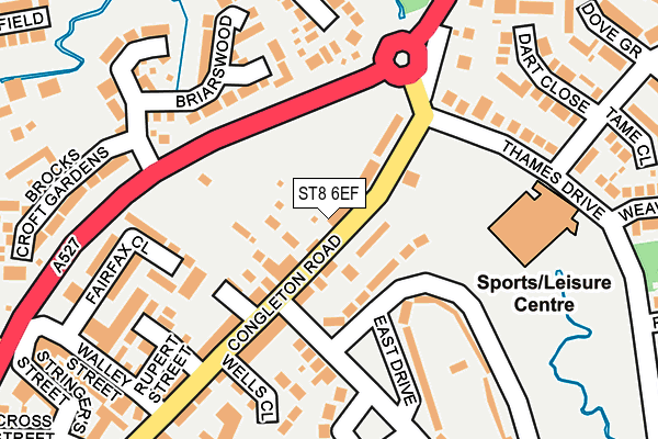 ST8 6EF map - OS OpenMap – Local (Ordnance Survey)