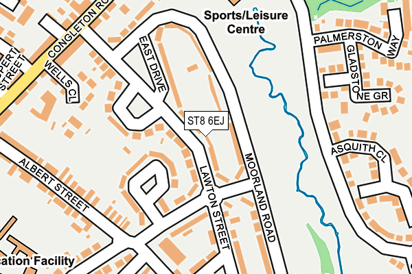 ST8 6EJ map - OS OpenMap – Local (Ordnance Survey)