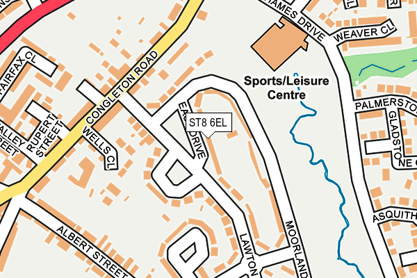 ST8 6EL map - OS OpenMap – Local (Ordnance Survey)