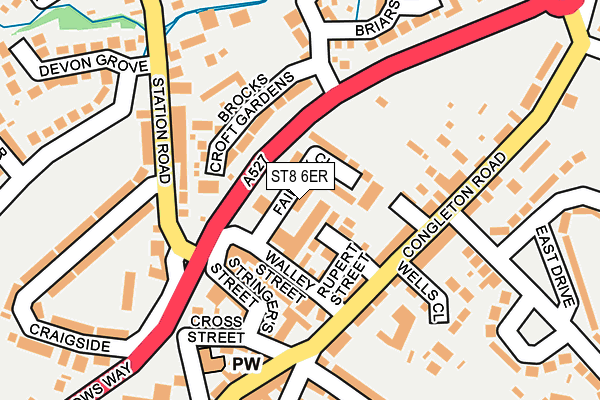 ST8 6ER map - OS OpenMap – Local (Ordnance Survey)