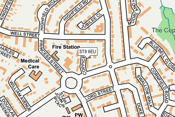 ST8 6EU map - OS OpenMap – Local (Ordnance Survey)