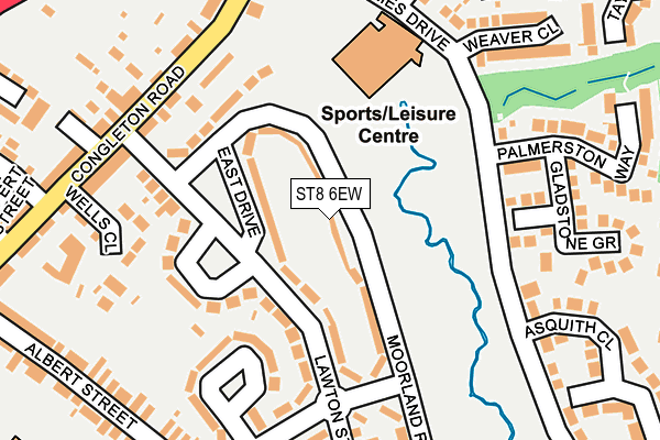 ST8 6EW map - OS OpenMap – Local (Ordnance Survey)