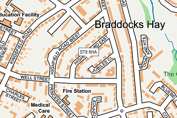 ST8 6HA map - OS OpenMap – Local (Ordnance Survey)