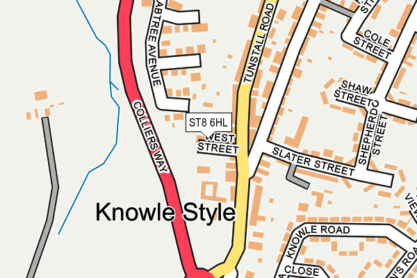 ST8 6HL map - OS OpenMap – Local (Ordnance Survey)