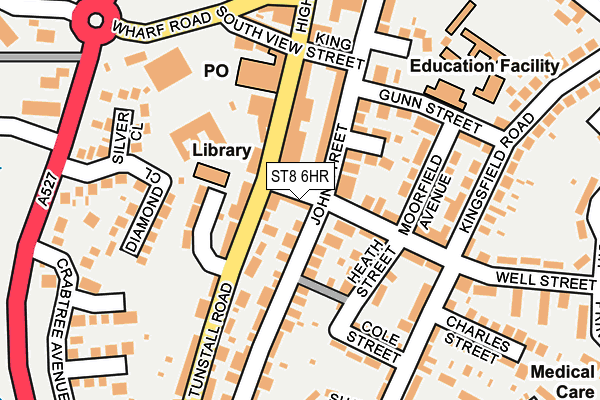 ST8 6HR map - OS OpenMap – Local (Ordnance Survey)