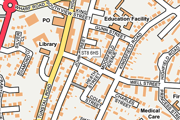 ST8 6HS map - OS OpenMap – Local (Ordnance Survey)
