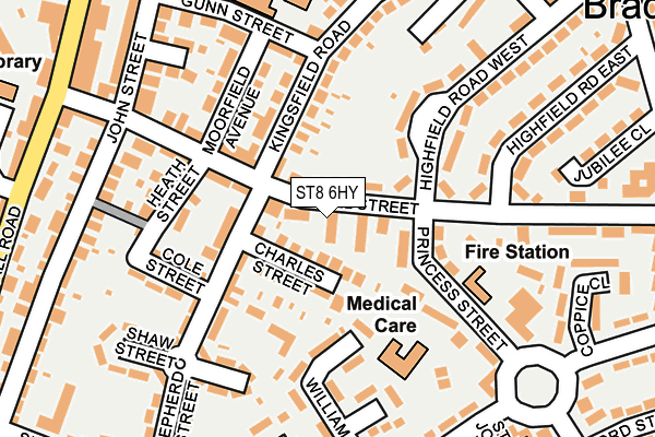 ST8 6HY map - OS OpenMap – Local (Ordnance Survey)