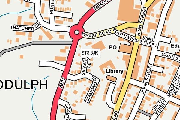 ST8 6JR map - OS OpenMap – Local (Ordnance Survey)
