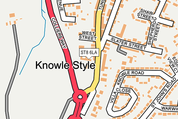 ST8 6LA map - OS OpenMap – Local (Ordnance Survey)