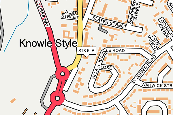 ST8 6LB map - OS OpenMap – Local (Ordnance Survey)