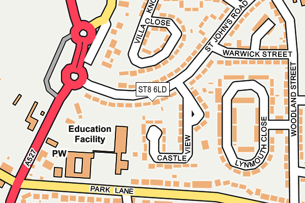 ST8 6LD map - OS OpenMap – Local (Ordnance Survey)