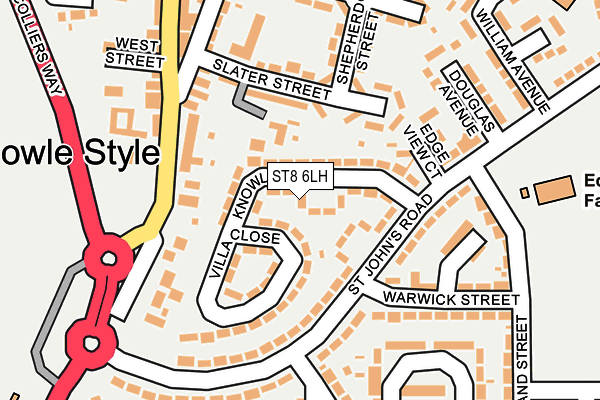 ST8 6LH map - OS OpenMap – Local (Ordnance Survey)