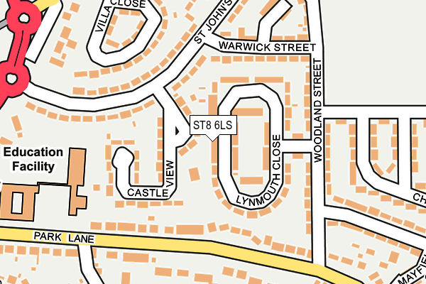 ST8 6LS map - OS OpenMap – Local (Ordnance Survey)