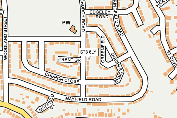 ST8 6LY map - OS OpenMap – Local (Ordnance Survey)