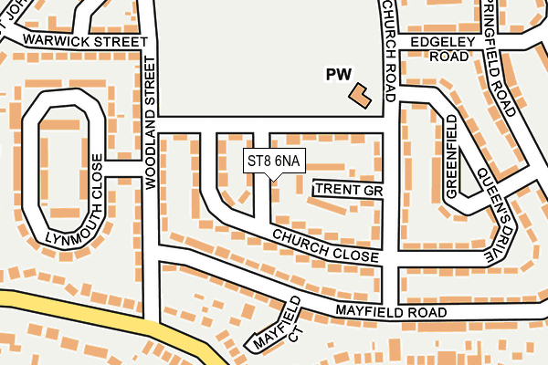 ST8 6NA map - OS OpenMap – Local (Ordnance Survey)