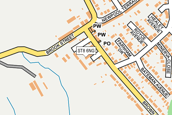 ST8 6NG map - OS OpenMap – Local (Ordnance Survey)