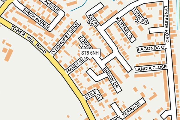 ST8 6NH map - OS OpenMap – Local (Ordnance Survey)