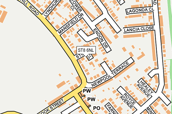 ST8 6NL map - OS OpenMap – Local (Ordnance Survey)