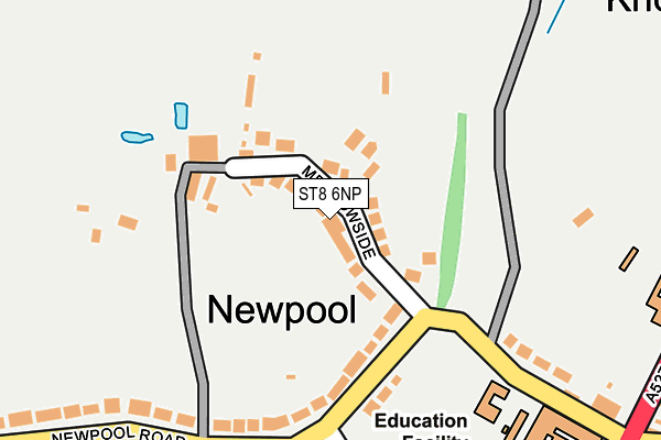 ST8 6NP map - OS OpenMap – Local (Ordnance Survey)