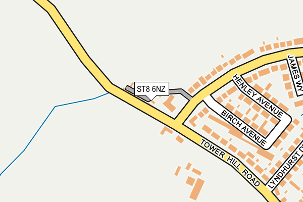 ST8 6NZ map - OS OpenMap – Local (Ordnance Survey)
